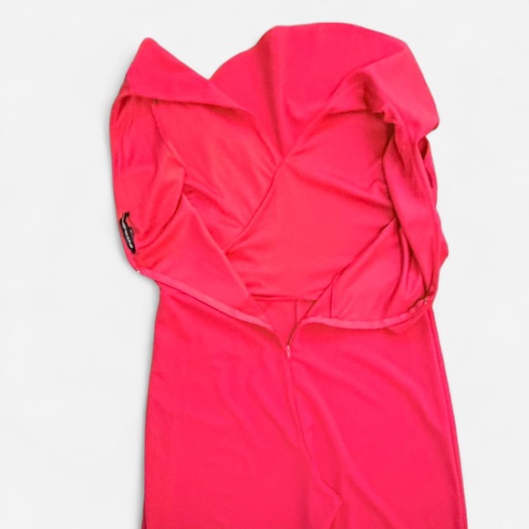 Symphony Plus size Red Jumpsuit cherry red sleeveless wide leg jumpsuit palazzo - Picture 6 of 8